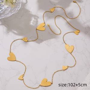 สร้อยคอยาวสเวตเตอร์ชุบทอง PVD สแตนเลสทันสมัยสร้อยคอยาวโคลเวอร์ดาวเครื่องประดับกันน้ำของขวัญสำหรับผู้หญิง - Product Image 6