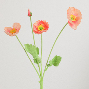 Elegantes Flores Artificiales de Amapola, Ramo de Seda <span class=keywords><strong>Verde</strong></span>, Decoración para el Hogar, Plantas Artificiales, Arreglo para Sala de Estar, Boda o Eventos - Product Image 2
