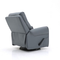 Geeksofa Fauteuil inclinable manuel en tissu ou cuir microfibre avec fonctions pivotantes et berçantes pour le salon