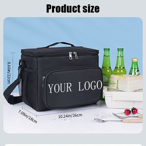 Sac à lunch portable 10L avec logo personnalisé, sac isotherme imperméable, sac de pique-nique réutilisable, sac de rangement alimentaire, sac isotherme cadeau - Product Image 4