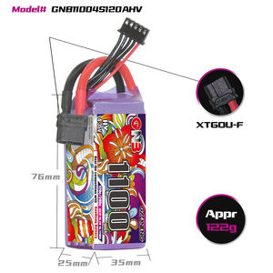 GAONENG GNB 4S 1100MAH 15.2V 120C XT60 HV Tegangan Tinggi LiHV RC LiPo Baterai Ukuran 90Mm Hingga 150Mm Brushless Drones LongRange FPV - Product Image 3