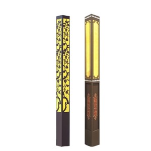 Lampadaire LED transfrontalier pour aménagement paysager, en profilés d'aluminium, adapté aux portails extérieurs, parcs, villas, etc. - Product Image 1