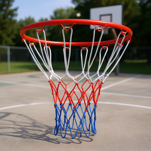 Cerceau de basket-ball en acier D0100H7FGHP, 18 pouces, filet multicolore, remplacement pour usage extérieur et intérieur - Product Image 2