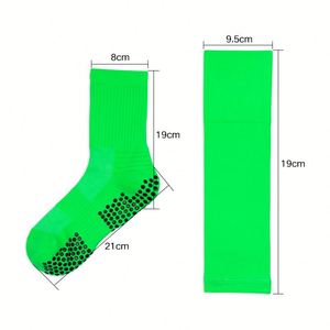 Chaussettes longues antidérapantes en coton 100 % noir et blanc, personnalisées pour équipes de football, pour hommes et enfants, pour le sport et le soccer - Product Image 2