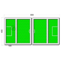 Terrain d'entraînement pour drones gonflable 2-en-1 étanche pour événements extérieurs, jeu de football de drone, arène d'obstacles gonflable pour drones