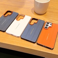 Étui de téléphone professionnel élégant avec détails cousus et coques de protection colorées pour l'objectif de l'appareil photo pour Samsung S26 Ultra
