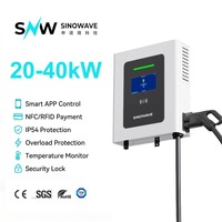 Cargador de Pared para Vehículos Eléctricos de Grado Comercial de Alta Calidad, 22kW, Estación de Carga Rápida AC para Centros Comerciales y Estacionamientos de Edificios de Oficinas