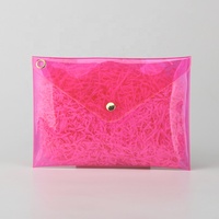 Sac en plastique à bouton pression, transparent, coloré, pochette souple en EVA