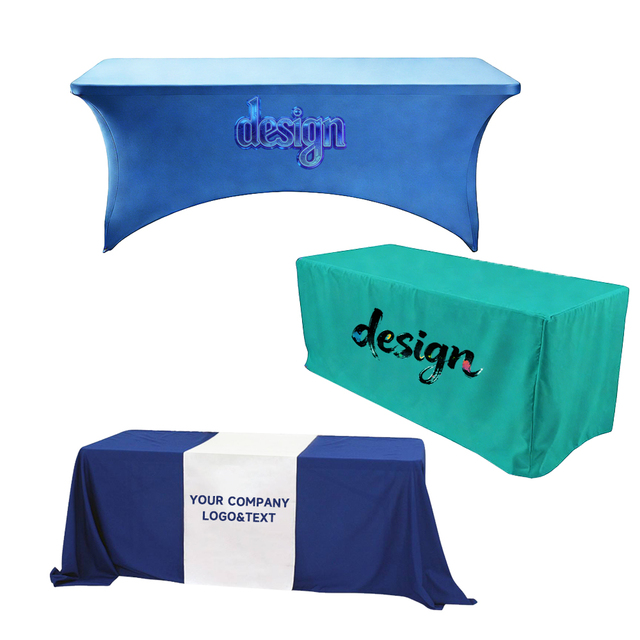 CLASSIC Custom Logo Printed Polyester Table Cover-Digital/Dye Sublimation Fashion Professional for Weddings Trade Shows