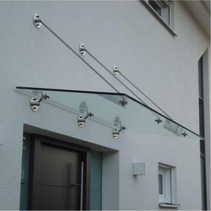 <span class=keywords><strong>Toldo</strong></span> de Vidrio Transparente con Varillas de Soporte Metálicas para Patio - Product Image 1