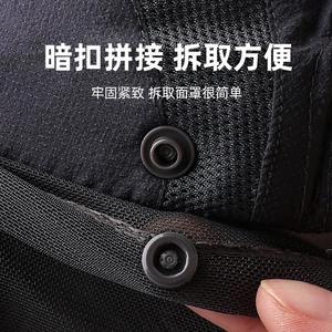 Lvxingzhe Gorra de béisbol de secado rápido para exteriores con protector facial, sombrero transpirable de ala ancha para protección solar de verano para adultos - Product Image 5