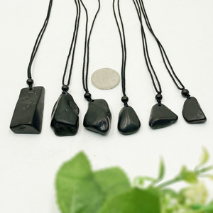 Quantum-colgante de piedra Natural de Shungite, collar de iones de energía escalar, Colgante de Piedra caída - Product Image 2