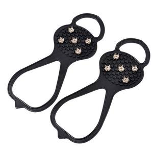 Crampons antidérapants à 5 dents pour chaussures, pour la randonnée, la neige, les voyages en plein air, avec 5 pointes métalliques, taille unique, convient à la plupart des modèles - Product Image 2