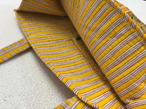 Kantha Quilted <b>Canvas</b> Tote Bags with Jungle <b>Print</b> and Striped Lining Zipper Closure Durable for Eco Shopping Travel Daily Use - Product Image 4