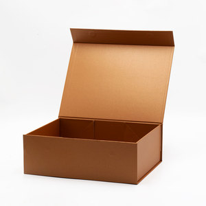 Luxury Copper Color Magnetic Closure Clothing Packing <b>Box</b> with Ribbon - Product Image 2