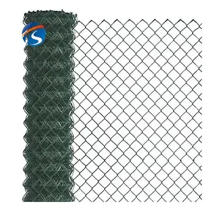 Clôture métallique cyclone philippines avec clôture à maillon de chaîne enduite de pvc 4ft/5ft/8ft clôture à maillon de chaîne noire