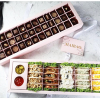 Boîte à chocolat en papier carton de luxe personnalisée avec séparateurs Emballage de bonbons Cadeau Ramadan Eid Boîte à truffes en chocolat sucré pour dessert
