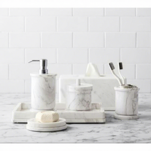 Juego de Baño Moderno de Cinco Piezas de Mármol al por Mayor, Decoración para el Hogar, Fácil de Limpiar, Juego de Accesorios para Baño Personalizables y Económicos - Product Image 1