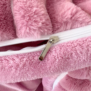 Winter Fleece <strong>Fluffy</strong> Polyester King Size Bedding Bedcover <strong>Set</strong> 1 <strong>Duvet</strong> Cover Zipper Closure 2 Pillow Cases 3Pcs Bedding <strong>Sets</strong> - Product Image 6