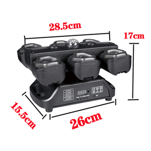 Nueva Luz Móvil de Efecto Beam de 120W 6*15W RGBW Wash DMX para DJ, Discoteca, Fiesta, Boda, Espectáculo, Bar, Luz Dorada <span class=keywords><strong>Bluemoon</strong></span> Pro para Iluminación de Escenario - Product Image 5