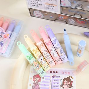Mini Marcador Fluorescente de Punta Única, Marcadores Fluorescentes de Alta Capacidad en 6 Colores, Marcador Fluorescente Suave para los Ojos - Product Image 3