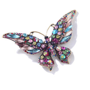 Broche Papillon Personnalisée, Design Tendance, Accessoire de Vêtement Élégant, Goutte d'Huile, Alliage Plaqué Or, pour Mariage et Fiançailles Féminines - Product Image 3