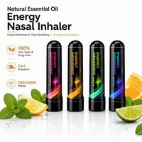Inhalateur d'aromathérapie nasal en stick, tube portable mince, parfum stimulant pour les chauffeurs de camion et les travailleurs de nuit, commande en gros