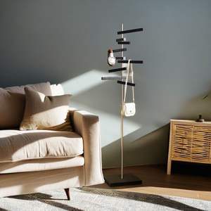 Perchero de Pie Moderno y de Lujo, Mueble para el Hogar, <span class=keywords><strong>Entrada</strong></span>, Dormitorio, Madera Maciza, Acero Inoxidable, Diseño de Autor - Product Image 1
