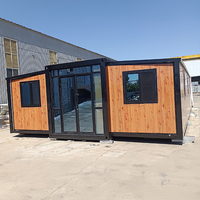 Conteneur d'expédition duplex préfabriqué luxueux prêt à l'emploi, maisons pliables préfabriquées, maison modulaire
