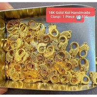 Connecteur DIY Style Auspicious, fermoir universel motif Koi en or 18 carats par Laifude pour la fabrication de bracelets et de colliers