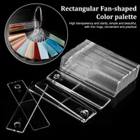 50 pièces de plaques de présentation rectangulaires pour échantillons de vernis gel UV, modèles de nuancier et présentoirs pour faux ongles