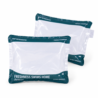 Sac d'emballage de livraison antichoc transparent en plastique gonflable à oxygène pour poissons vivants avec coussin d'air à bulles