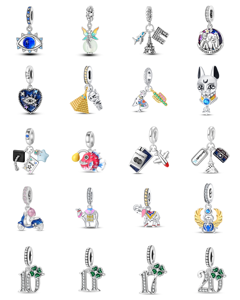 จี้รูปหัวใจประดับเพชรซิคอนชุบเงินแท้ 925 สำหรับทำสร้อยข้อมือ DIY - เหมาะสำหรับทั้งผู้หญิงและผู้ชาย - Product Image 2