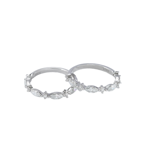 Anillos de Compromiso y Boda de Plata de Ley 925 con Corona de Moissanita, Diseño Original, Joyería Fina para Mujer, Regalo Perfecto para Novia - Product Image 4