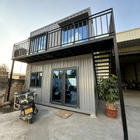 Maison conteneur modulaire préfabriquée en acier contemporaine de 20 pieds à assemblage rapide pour ferme, appartement, atelier, hôtel, dortoir