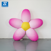 Fleurs gonflables géantes rose-foncé d'Inflatables de publicité commerciale pour décoratif