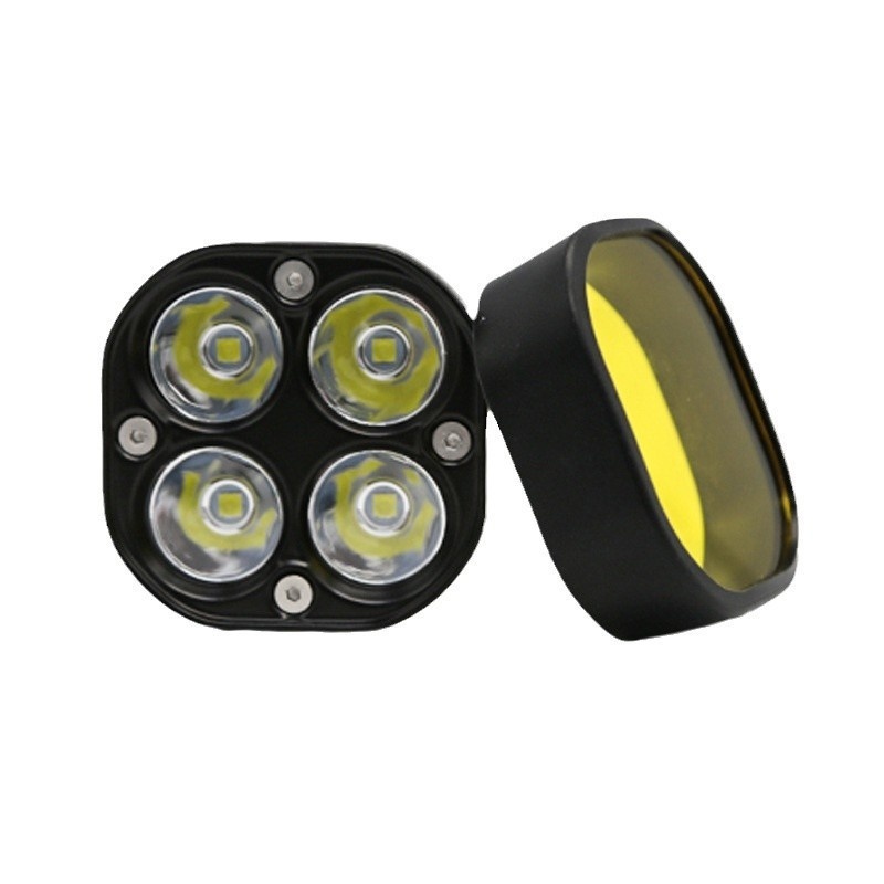 Four-leaf Clover Electric Vehicle Motorcycle LED Spotlight 40W Yellow-White Headlight & Work Light