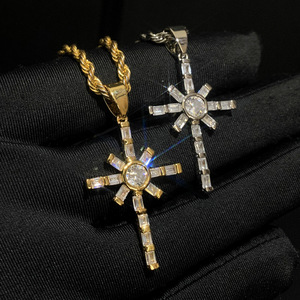Collana con Ciondolo a Stella Pronta per il Dropshipping, Gioielli da Uomo con Zirconi Incastonati - Product Image 1