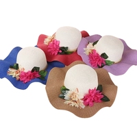 Chapeau de paille à larges bords pour femmes Summer Beach Sunshade Hot-vente en gros All-Match Two-Color Patchwork Hat pour la pêche en plein air