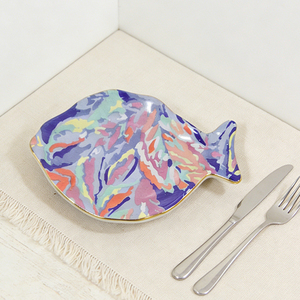 Assiette à poisson en céramique irrégulière pour mariage, ensemble de mini-assiettes rectangulaires en céramique pour hôtels - Product Image 2