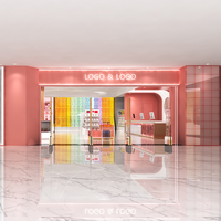 Vitrine de présentation de produits de beauté en panneau bois double face pour salon de beauté, étagère légère pour cosmétiques, soins de la peau, supermarché JINXIN