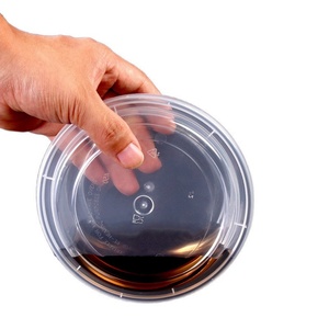 Black Round To-Go PP Plastic Noodle Bread <b>Lunch</b> Plan <b>Box</b> Disposable Take Bowls Microwave Food Safe Durable <b>Stackable</b> - Product Image 6
