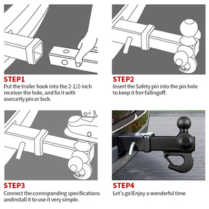 Enganche de <span class=keywords><strong>remolque</strong></span> 18500lbs multifuncional Tri Ball 2,5 pulgadas brazo de <span class=keywords><strong>remolque</strong></span> piezas de reacondicionamiento todoterreno para Fords F250 accesorios de <span class=keywords><strong>remolque</strong></span> de campamento - Product Image 3