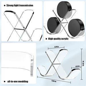 Présentoir mural décoratif en acrylique sur mesure pour 10 casquettes de hockey, organisateur de vêtements, étagère de rangement - Product Image 3
