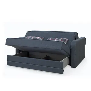 Desain Eropa Sofa Bed kain 3 2 1 kursi sudut dengan mekanisme tarik keluar furnitur Turki untuk proyek rumah Hotel