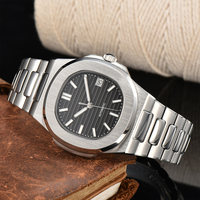 Montre mécanique tourbillon pour homme sur mesure OEM, boîtier en acier inoxydable, cadran en cristal saphir, étanche 3ATM, montre-bracelet de style business