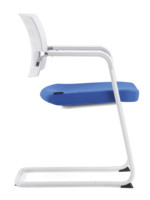 Chaise de formation cantilever au design moderne avec structure tubulaire robuste et système de levage en tissu, idéale pour hôpitaux, écoles, maisons, hôtels et salles à manger