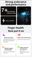 Anneaux de suivi de santé intelligents personnalisés 2026 pour hommes, avec GPS, Bluetooth, mesure de la température, application, pour le dropshipping sportif R08