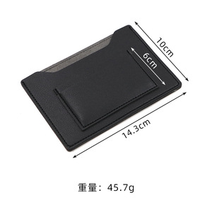 En stock: Tarjetero y porta documentos de pasaportes japoneses y coreanos, de cuero PU, billetera corta de cuero/estuche para tarjetas para viajes aéreos. - Product Image 5