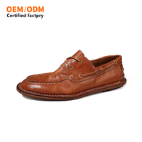Chaussures en cuir pour homme, mocassins décontractés, chaussures bateau Goodyear Welted, respirantes, style rétro, pour l'été et le bureau